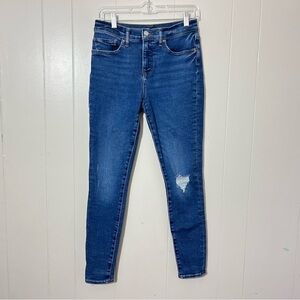 Express Jeans Womens Mid Rise Skinny Blue Size 4r